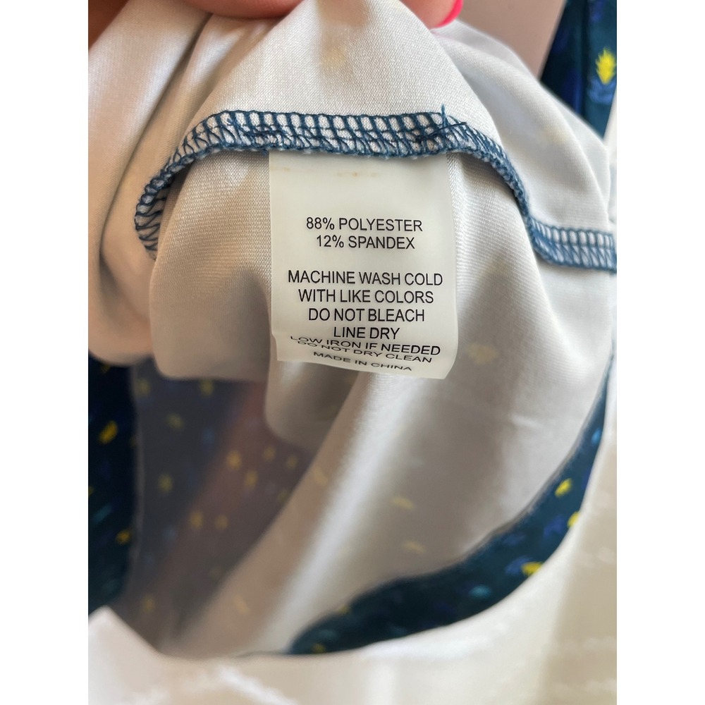 Redvanly Ashland Polo Admiral Blue Botanical Print Golf Shirt XXL NWT - Picture 8 of 9